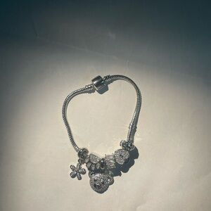 Bear silver charm bracelet